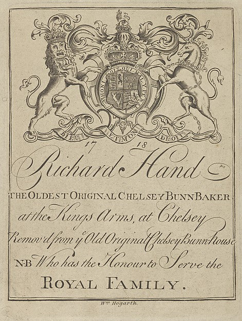 Said to be designed by William Hogarth:Trade Card of Richard-16x12