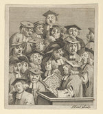 After William Hogarth:Scholars at a Lecture c1800-16x12"(A3) Poster