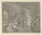 After William Hogarth:A Rake's Progress Plate 8 c1800-16x12"(A3) Poster