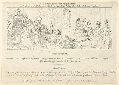 After William Hogarth:Key with List of Performers to: The In-16x12"(A3) Poster