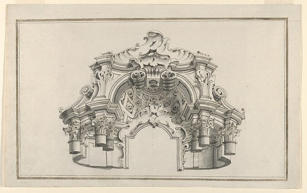 Anonymous, German, 18th century:Perspectival View of the Top-16x12"(A3) Poster