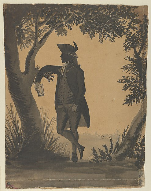 Young Man Leaning Against a Tree With a Book c1780–89-William,  Poster Print Wall Art