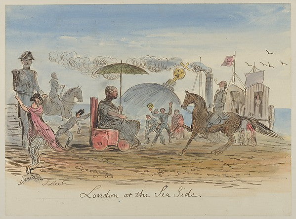 London at the Sea Side 1830–64-John Leech,  Poster Print Wall Art
