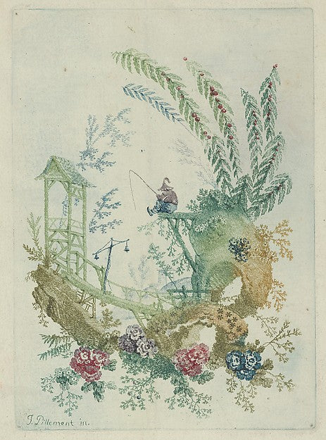 Ornament Design from Nouvelle Suite de Cahiers de Dessins Chin,  Poster Print Wall Art
