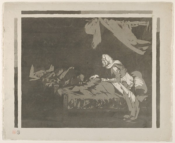 Interior of a Military Hospital 1828 or earlier-Eugène Delacro,  Poster Print Wall Art