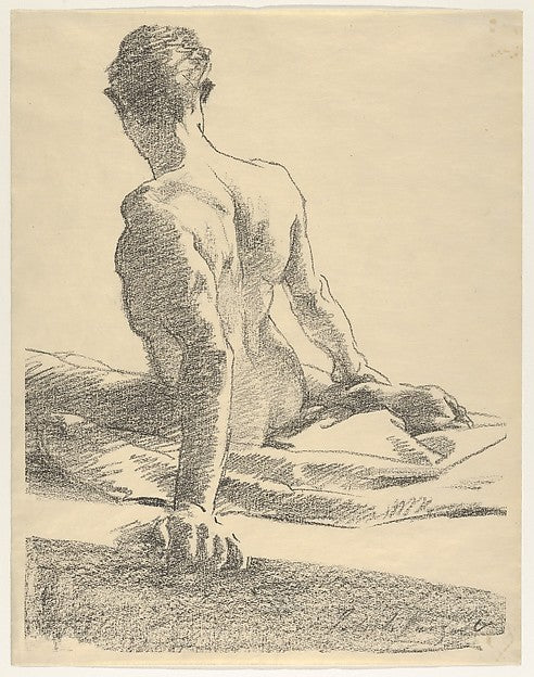 Study of a Young Man  Seen from the Back 1895-John Singer Sarg,  Poster Print Wall Art