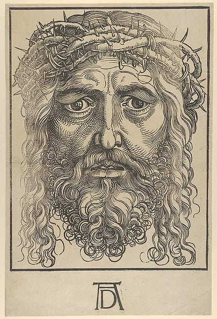 Sebald Beham:The Head of Christ Crowned with Thorns c1520-16x12"(A3) Poster