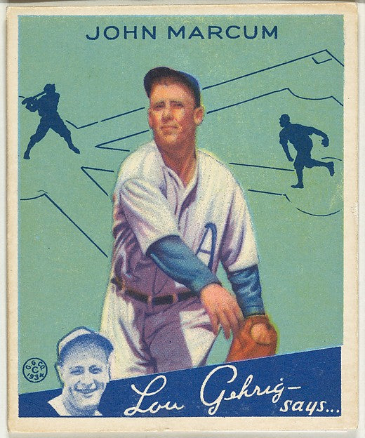 :John Marcum Philadelphia Athletics 1934-16x12"(A3) Poster