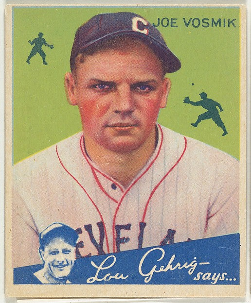 :Joe Vosmik Cleveland Indians 1934-16x12"(A3) Poster