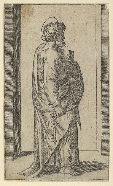 Saint Peter  keys in right hand  book in left  facing right  f,  Poster Print