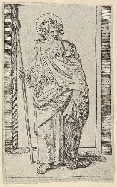 Saint Matthias c1500–1534-Marcantonio Raimondi  c1480–before 1,16x12"(A3) Poster