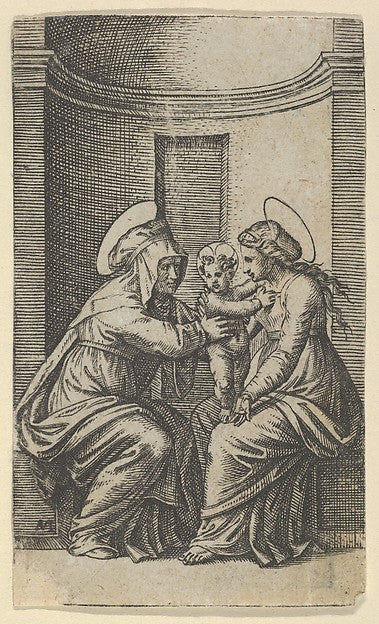 Saint Anne and the Virgin with the Infant Christ c1500–1527-Ma,16x12"(A3) Poster