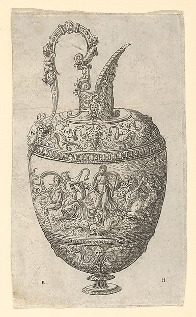 Erasmus Hornick - Design for a Ewer 1565, Poster Print Wall Art