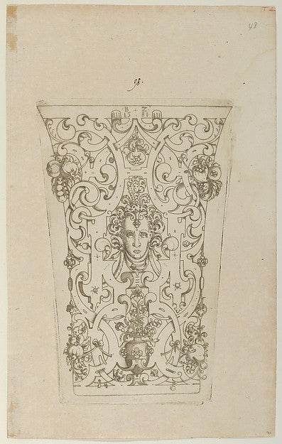 Bernhard Zan:Design for a Beaker 1581-16x12"(A3) Poster