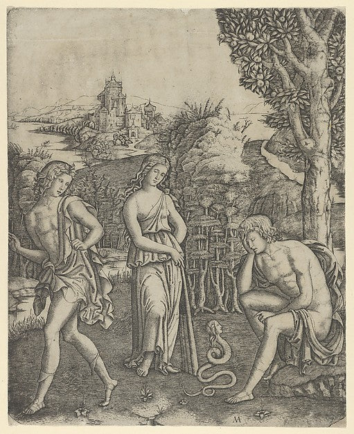 A young man sitting at right resting his head in his hand  a s,  Poster Print