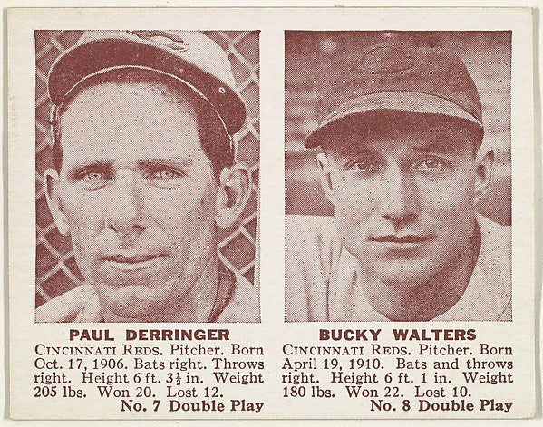 :Paul Derringer Bucky Walters-16x12"(A3) Poster