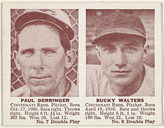 :Paul Derringer Bucky Walters-16x12"(A3) Poster
