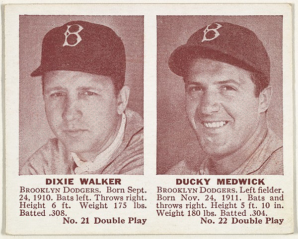 :Dixie Walker Ducky Medwick-16x12"(A3) Poster