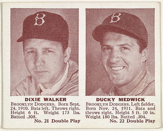 :Dixie Walker Ducky Medwick-16x12"(A3) Poster