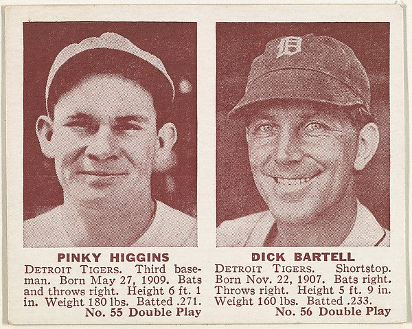 :Pinky Higgins Dick Bartell-16x12"(A3) Poster