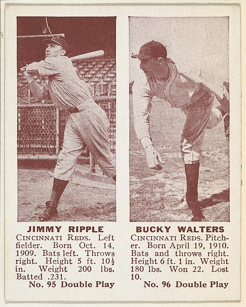 :Jimmy Ripple Bucky Walters-16x12"(A3) Poster