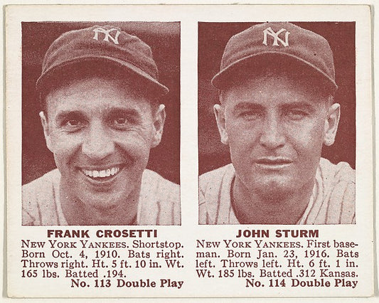 :Frank Crosetti John Sturm-16x12"(A3) Poster