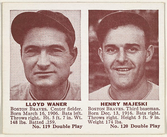 :Lloyd Waner Henry Majeski-16x12"(A3) Poster
