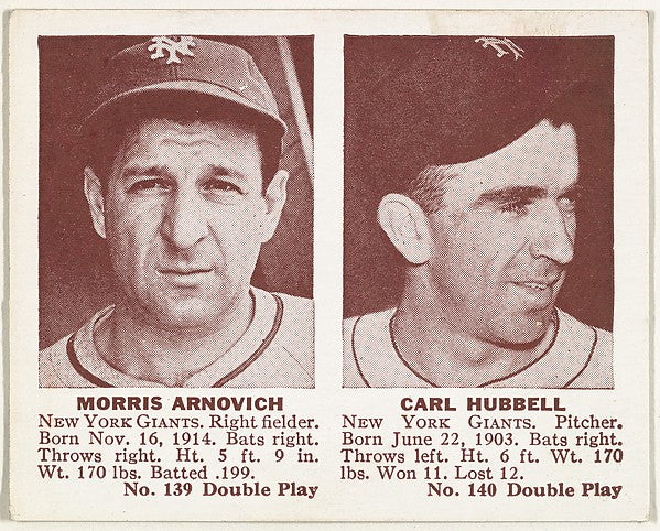 :Morris Arnovich Carl Hubbell-16x12"(A3) Poster