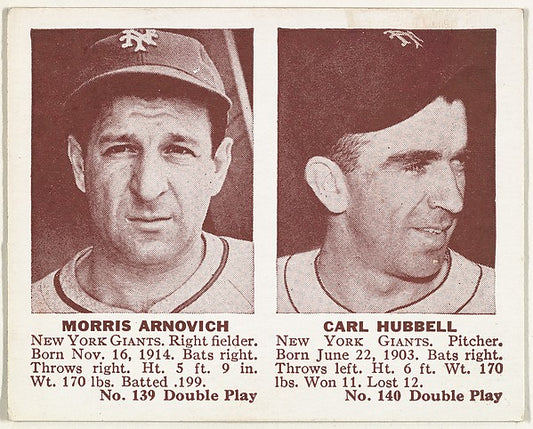 :Morris Arnovich Carl Hubbell-16x12"(A3) Poster