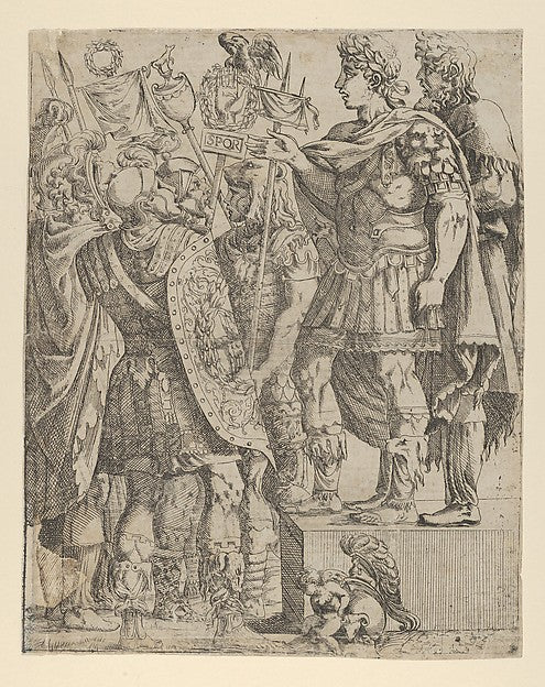 Emperor addressing his Soldiers c1542–45-Antonio Fantuzzi,  Poster Print Wall Art