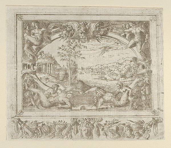 Landscape in a Frame c1542–45-Anonymous,French,School of Fon,  Poster Print Wall Art