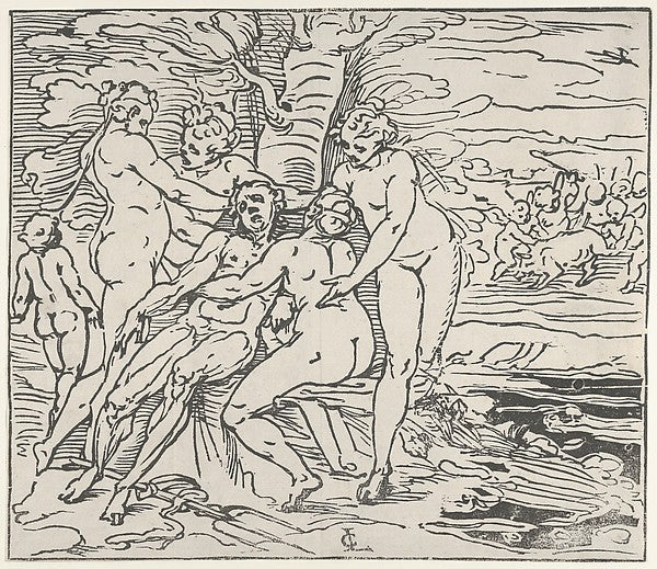 Venus and the Nymphs Lamenting the Death of Adonis 1560–65-Luc,16x12"(A3)Poster