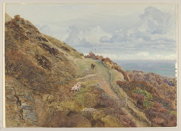 John Brett:Bonchurch Downs 1865-16x12"(A3) Poster