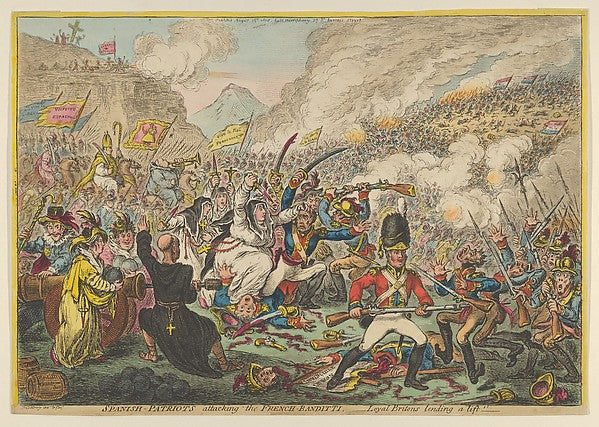 Spanish-Patriots Attacking the French-Banditti– Loyal Britons ,  Poster Print