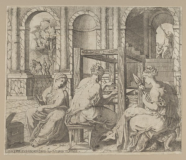 The Daughters of Minyas 1545-Antonio Fantuzzi, after Francesco,  Poster Print Wall Art