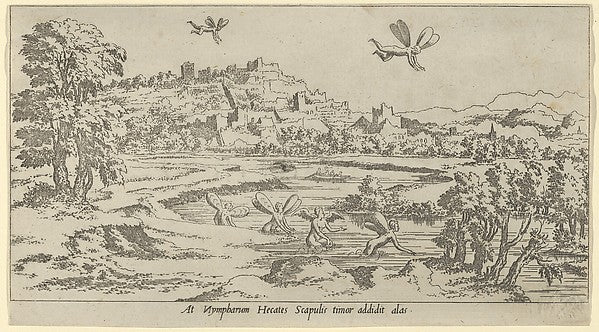 Léon Davent:At Nympharum Hecates Scapulis Timor Addidit Alas-16x12"(A3) Poster