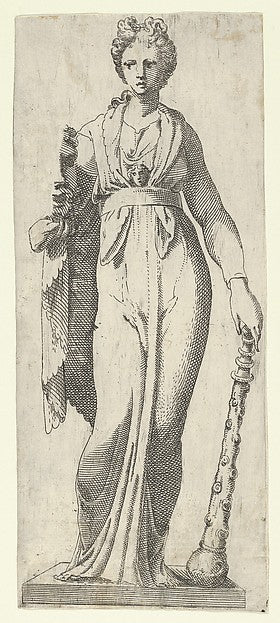 Melpomene  from the Mattei sarcophagus  Rome 1540–45-Antonio F,  Poster Print Wall Art