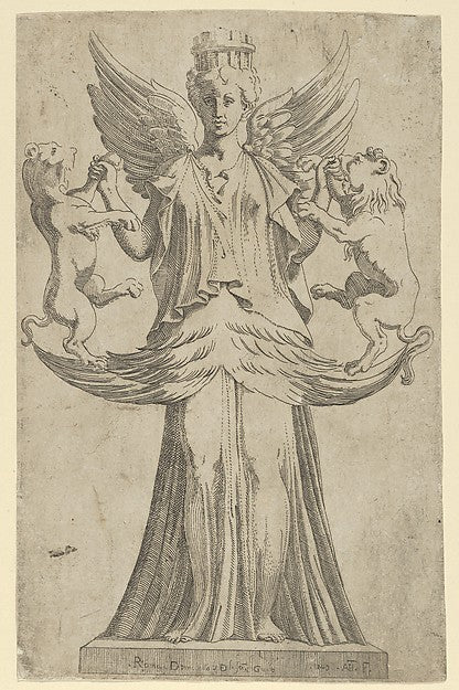 Cybele 1543-Antonio Fantuzzi, After Francesco Primaticcio,16x12"(A3) Poster