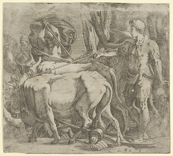Cadmus Tilling the Field Where He Sawed the Dragon's Teeth 154,  Poster Print Wall Art