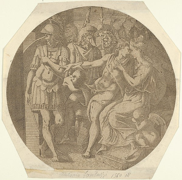 Achilles Bidding Farewell to the Daughters of Lycodemus 1540–4,  Poster Print Wall Art