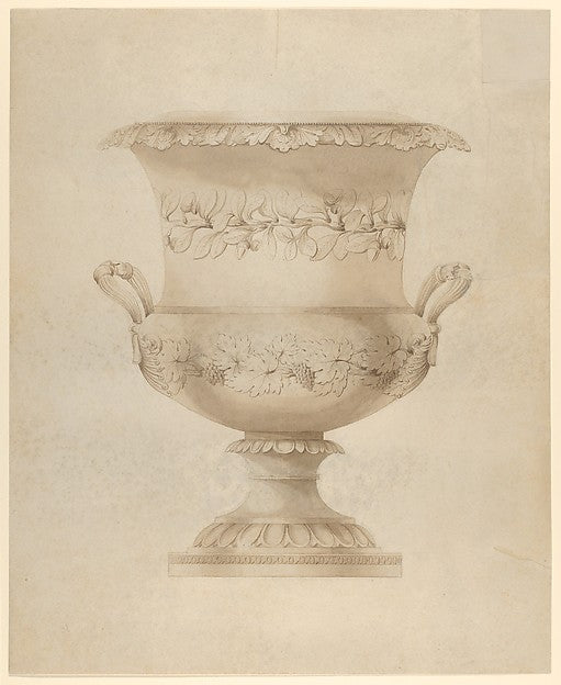 Design for a wine cooler c1825–35-Attributed to Thomas Fletche, Poster Print