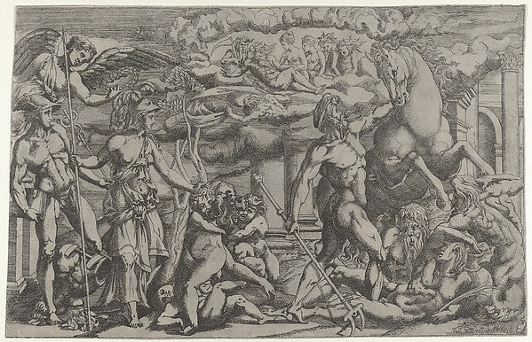 The Dispute Between Neptune and Athena 1540–45-Antonio Fantuzz,  Poster Print Wall Art