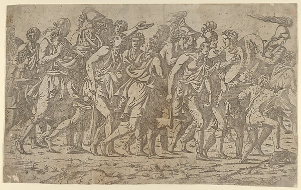 Marching Slingers 1540–45-Antonio Fantuzzi, After Giulio Roman,  Poster Print Wall Art