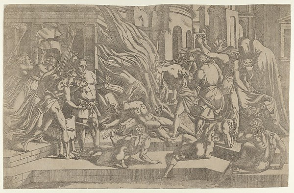 Burning of a Cadaver 1540–45-Antonio Fantuzzi, After Rosso Fio,  Poster Print Wall Art