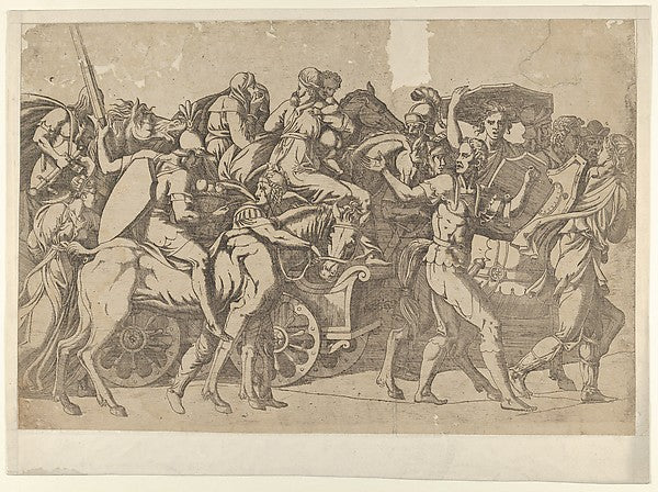 Marching Troops with Shields 1540–45-Antonio Fantuzzi, After G,  Poster Print Wall Art