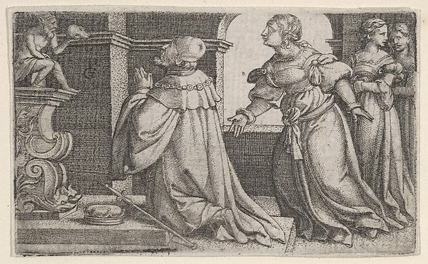 Georg Pencz:Solomon Worshipping Idols -16x12"(A3) Poster