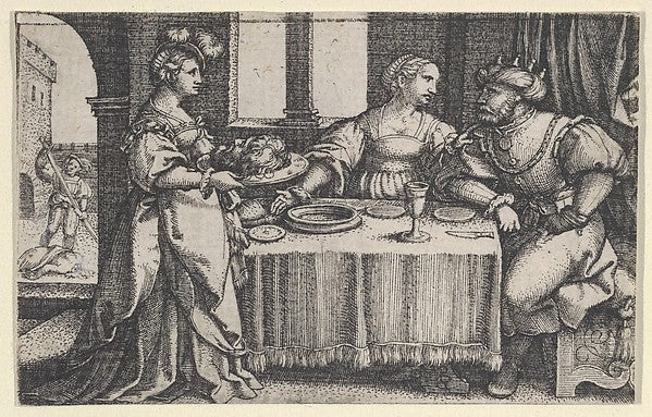 Georg Pencz:Salome with the Head of John the Baptist -16x12"(A3) Poster