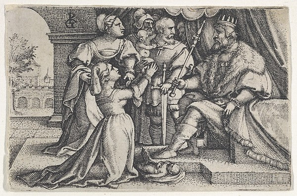 Georg Pencz:The Judgment of Solomon -16x12"(A3) Poster