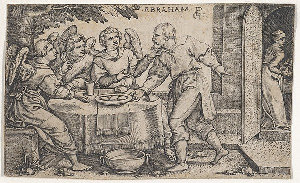 The Three Angels Visiting Abraham  from The Story of Abraham-G,  Poster Print Wall Art