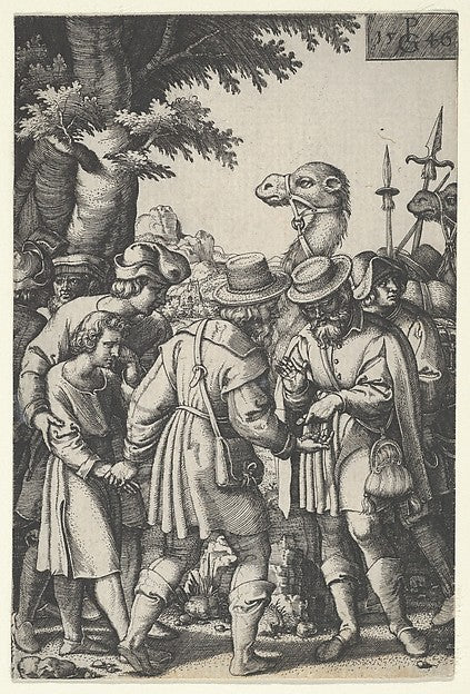 Georg Pencz:Joseph Sold to the Merchants from The Story of J-16x12"(A3) Poster